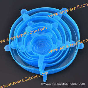 Custom reusable silicone stretch lids cover for food